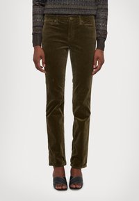 Lauren Ralph Lauren STRETCH CORDUROY STRAIGHT TROUSER - Pantaloni - botanic green