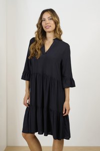 Saint tropez edasz solid dress vardagsklaenning blue deep s2821c08e k11 — klänning med fickor från Zalando