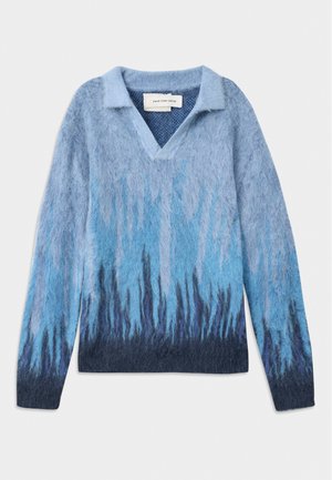 GRADIENT PULLOVER WITH COLLAR - Maglione - blue