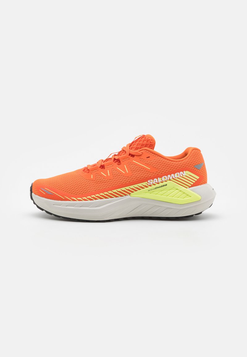 Salomon DRX DEFY GRVL - Bėgimo bateliai, skirti nelygiam paviršiui - red orange/sharp green/dawn blue
