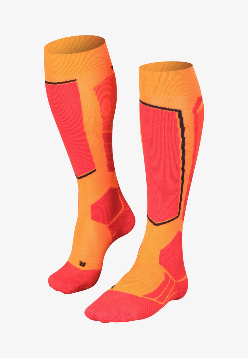 FALKE SK2 Skiing medium cushioning - Calzettoni - flash orange