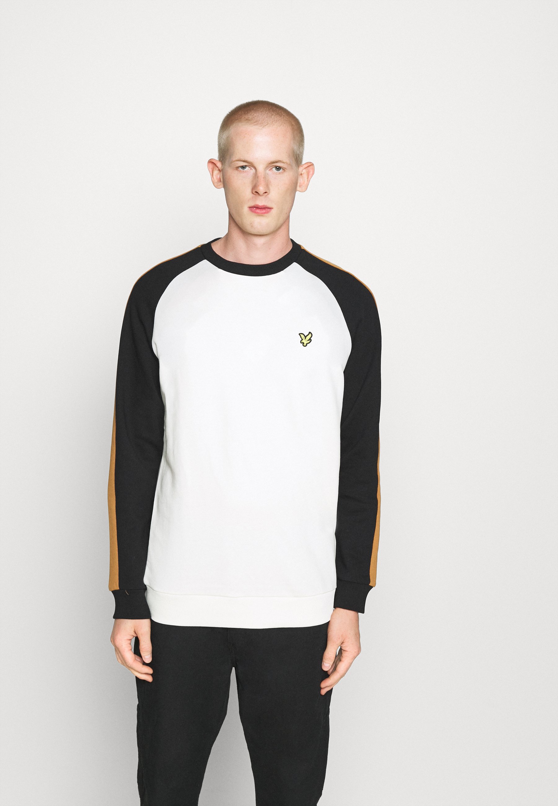 Lyle & Scott THREE PANEL Sweater vanilla icecrème Lyle & Scott Crew Neck Jumper Trui vanilla icecrème