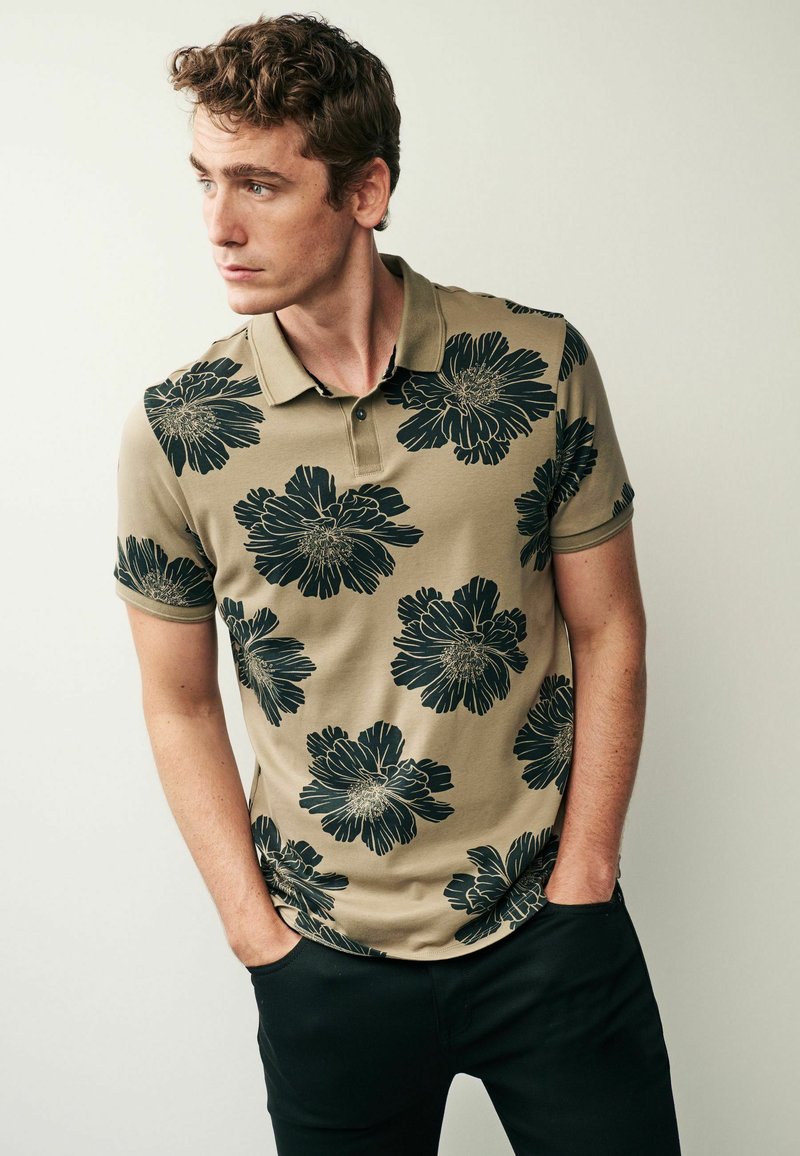 Next STANDARD - Polotričko - neutral black floral