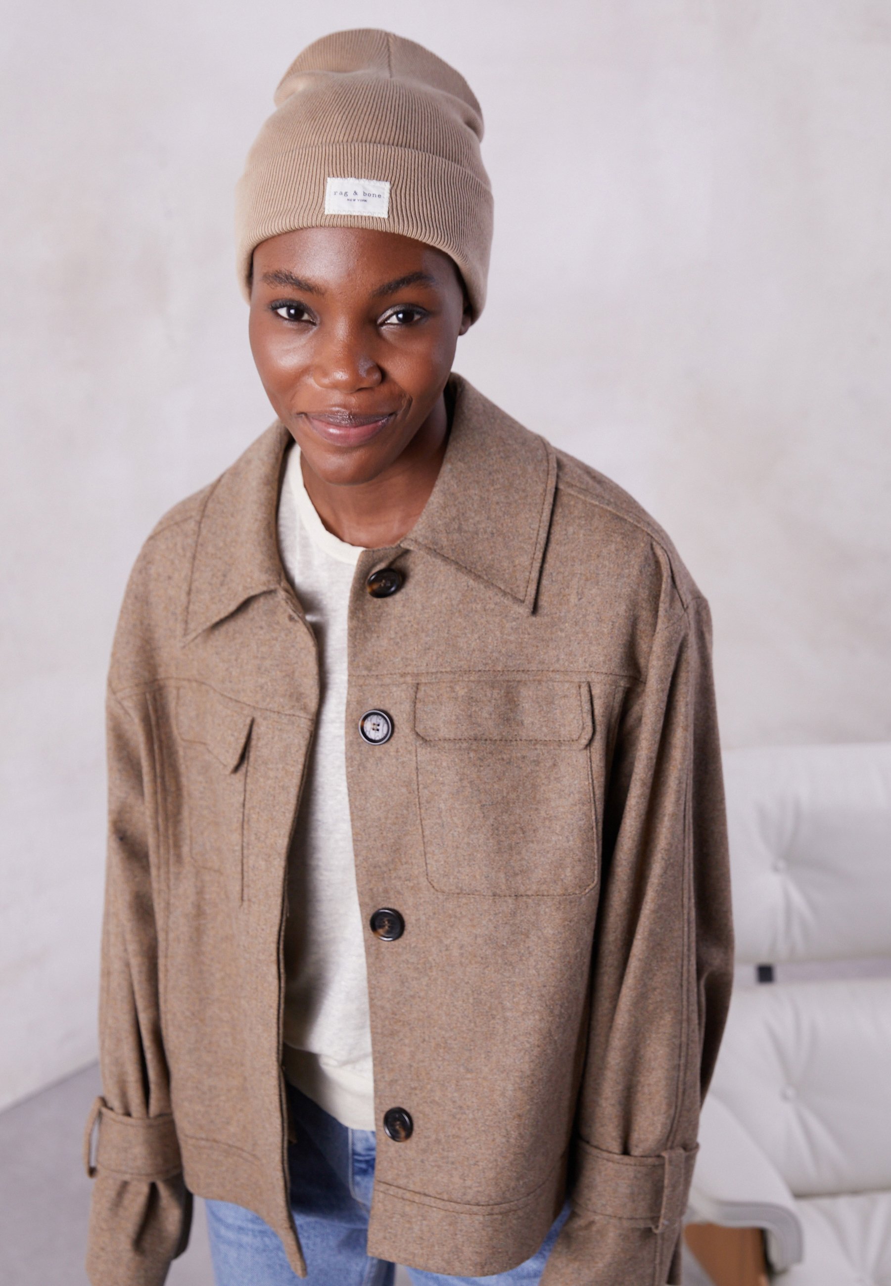 bone ADDISON BEANIE - Beanie - tan 
