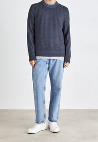 BOSS Stickad tröja - dark blue