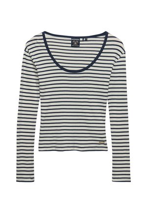 Superdry & Co, SUPERDRY ATHLETIC ESSENTIALS STRIPED LONG SLEEVE TOP.. - Longsleeve - standard navy stripe