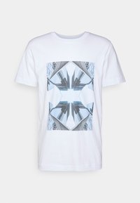 SLHMARIO O-NECK TEE - T-shirt estampada - bright white