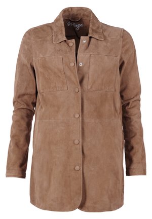 Lederjacke - taupe