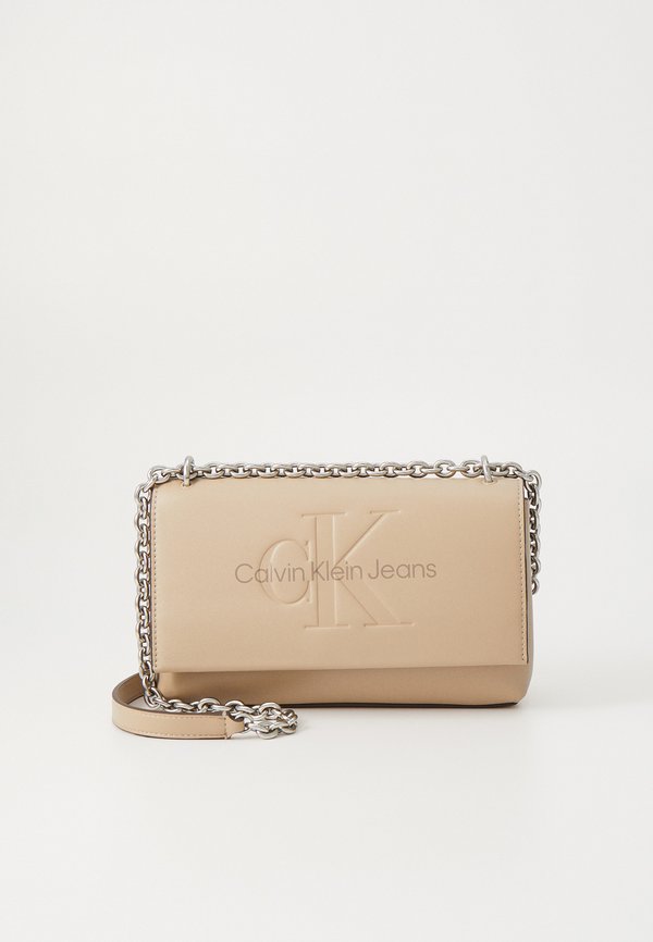 SCULPTED FLAP - Cross body bag - crockery