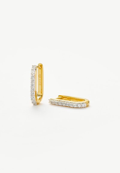 Missoma PAVE OVATE SMALL HOOP EARRINGS - Cercei - gold-coloured
