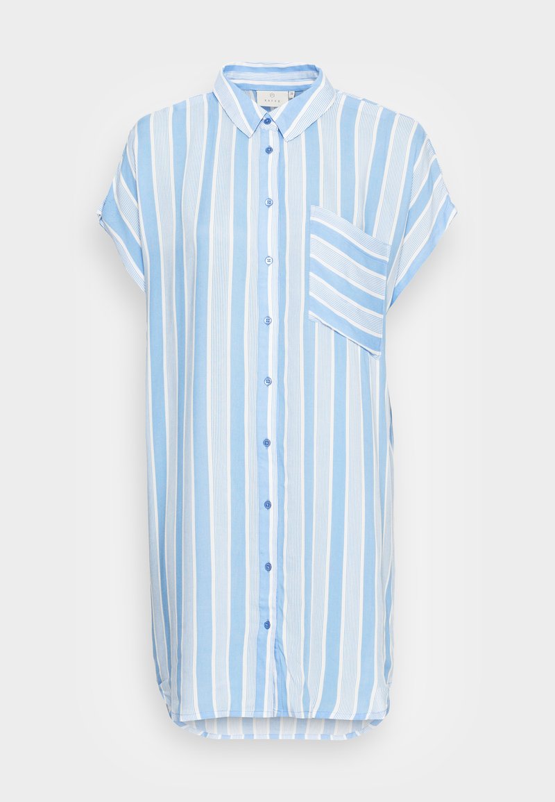 Damen Kleider | Kaffe KAHANA LONG SHIRT Hemdbluse blue/chalk stripes/blau - ZB63195 Damen Kleider | Kaffe KAHANA LONG SHIRT Hemdbluse blue/chalk stripes/blau - ZB63195