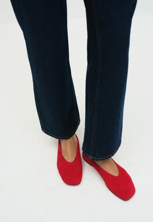 THE SET, PREMIUM SQUARE TOE BALLET FLATS - Klassischer Ballerina - red
