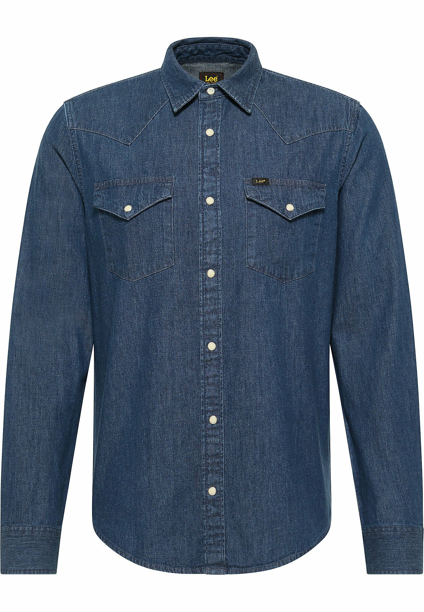 Lee REGULAR WESTERN - Shirt - mid stone/dark-blue denim - Zalando