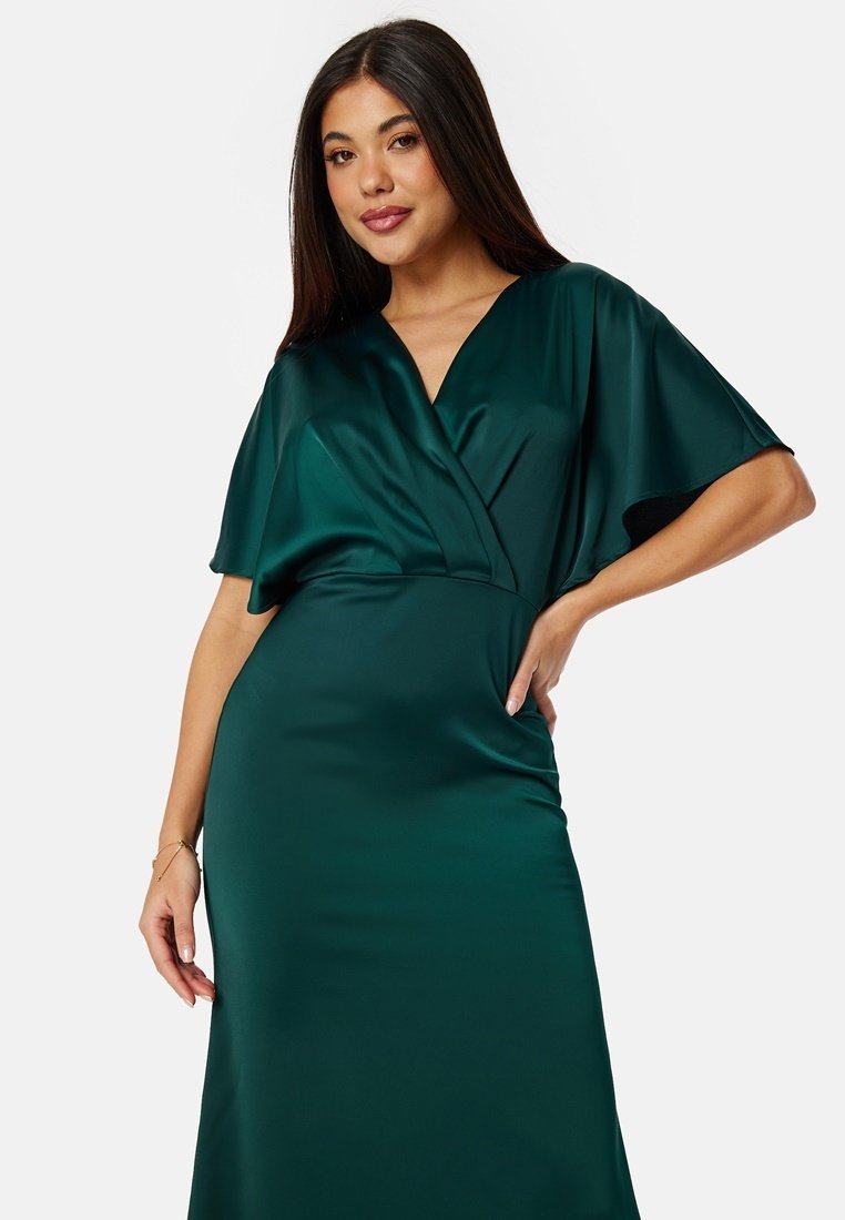 Bubbleroom WRAP Cocktailjurk dark green/donkergroen