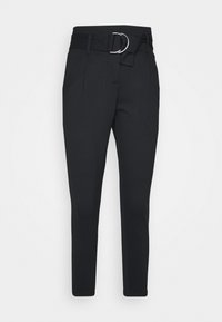 VMBAILEY PAPERBAG BELT PANTS - Stoffhose - black