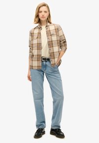 Superdry & Co Button-down blouse - beige cream check
