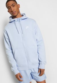 Nike Sportswear M CLUB HOODIE FZ BB - Camisola com fecho - light marine