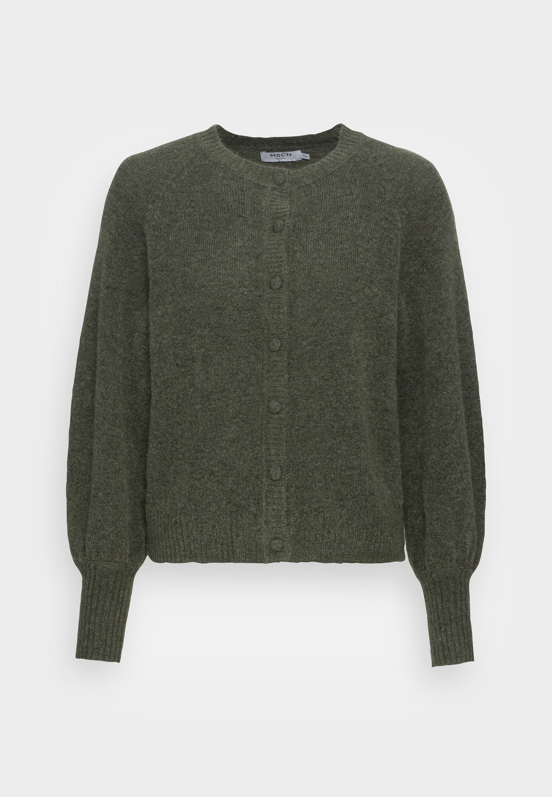 Moss Copenhagen MAIMEE CARDIGAN - Vest - olivine mel/donkergroen gemêleerd  - Zalando.nl