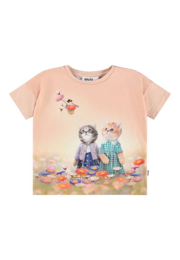 RAEESA SHORT SLEEVES - T-Shirt print - apricot