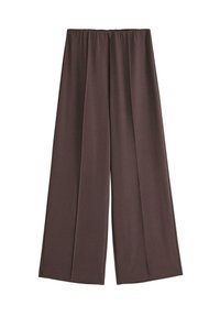 WIDE TROUSERS IN JERSEY  - Pantaloni - dark brown