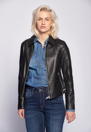 Leather jacket - black