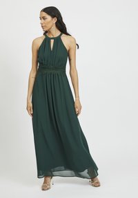 VILA VIMILINA HALTERNECK NOOS - Dolga obleka - pine grove