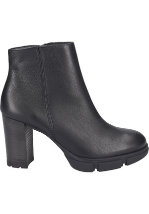 High heeled ankle boots - black