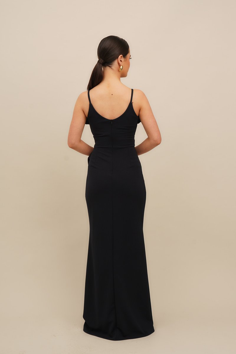 WAL G PETITE MILANI RUFFLE MAXI - Jersey dress - navy blue/dark blue -  Zalando