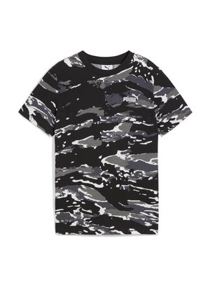 ESSENTIALS CAMO YOUTH - Majica kratkih rukava s printom - black