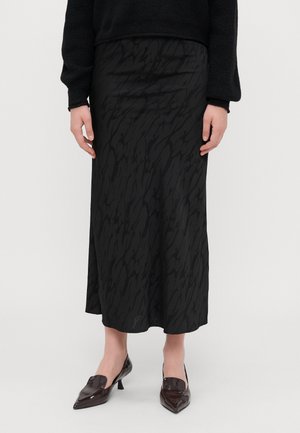 STRUCTURED SKIRT - Maxisukňa - black