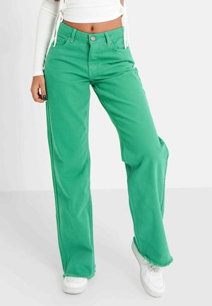 LARGE - Jeans bootcut - dark green