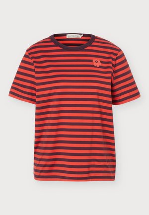Marimekko, TASARAITA UNIKKO KIOSKI  - T-shirt imprimé - wine red/red