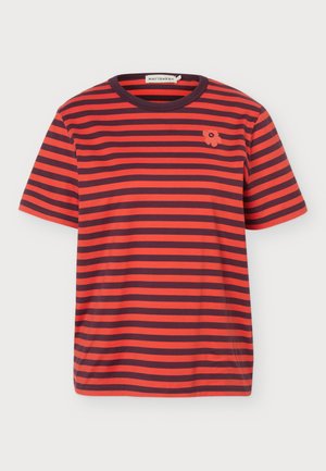 Marimekko, TASARAITA UNIKKO KIOSKI - T-shirt imprimé - wine red/red