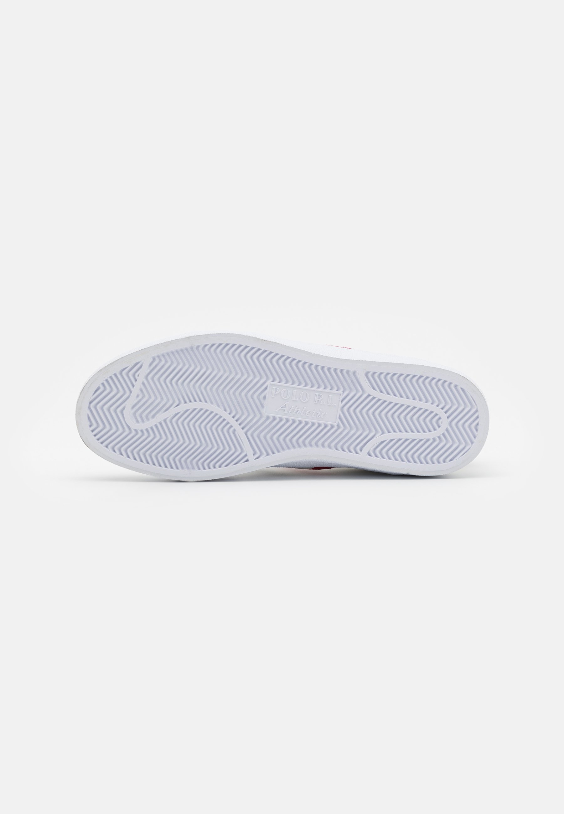 Polo Ralph Lauren Court Vulc Trainers, White/Navy Blue