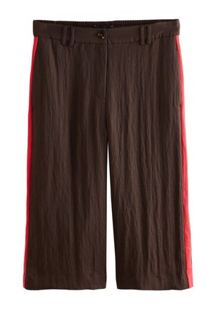 Next, REGULAR FIT - SMART KNEE SHORTS WITH SIDE STRIPES - Shorts - chocolate brown