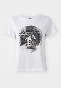 Noisy May NMNATE DISCO  - T-shirt imprimé - bright white