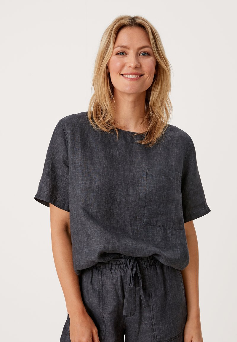 Damen Hemdblusen | s.Oliver MIT GUMMIBUND Bluse blue graphite mela/dunkelgrau-meliert - DJ10747 Damen Hemdblusen | s.Oliver MIT GUMMIBUND Bluse blue graphite mela/dunkelgrau-meliert - DJ10747