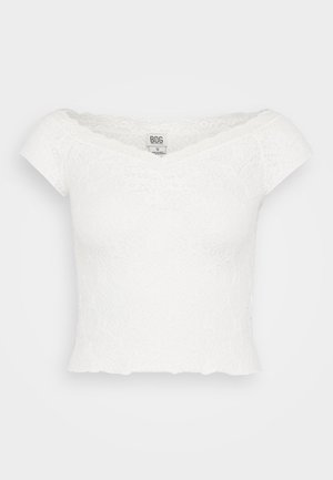 BDG Urban Outfitters, RHIA CAP SLEEVE - T-shirt imprimé - white