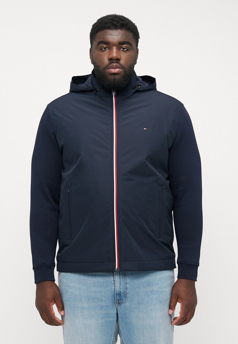 Tommy Hilfiger - MIX MEDIA HARRINGTON - Zip-up sweatshirt - desert sky, Enlarge
