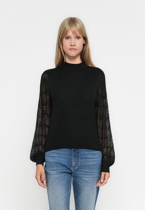 ONLANNELINA HIGH NECK - Striktrøje - black