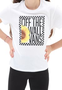 Vans SUNLIT CREW - Triko s potiskem - white