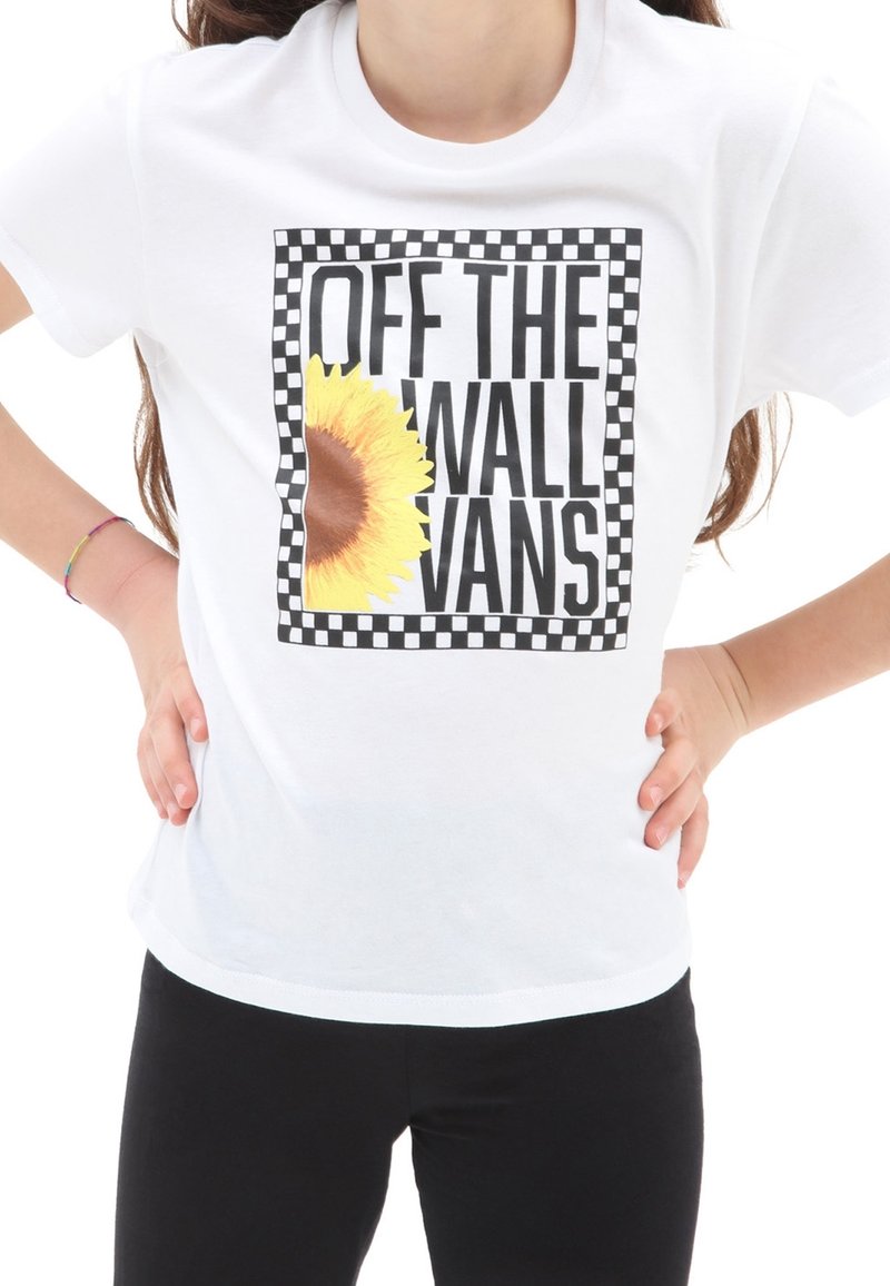 Vans SUNLIT CREW - Triko s potiskem - white