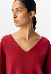 Object OBJREYNARD V-NECK - Strickpullover - karanda red