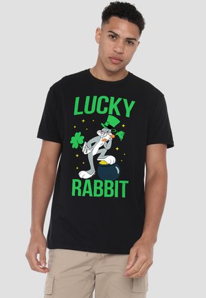 Cotton Soul, LOONEY TUNES BUGS BUNNY ST. PATRICK'S LUCKY RABBIT - Print T-shirt - black