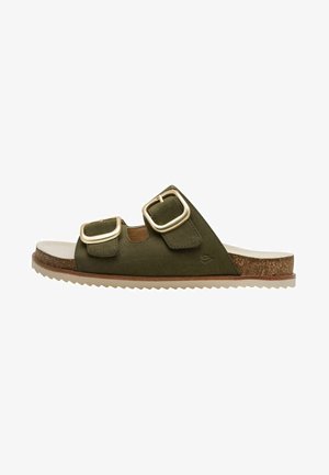 Jana, Pantolette flach - olive
