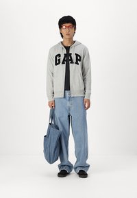 GAP HERITAGE LOGO - Felpa con zip - grey