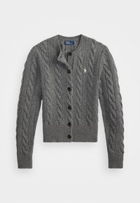 CABLE-KNIT WOOL-CASHMERE CARDIGAN - Jopica - flannel grey heather