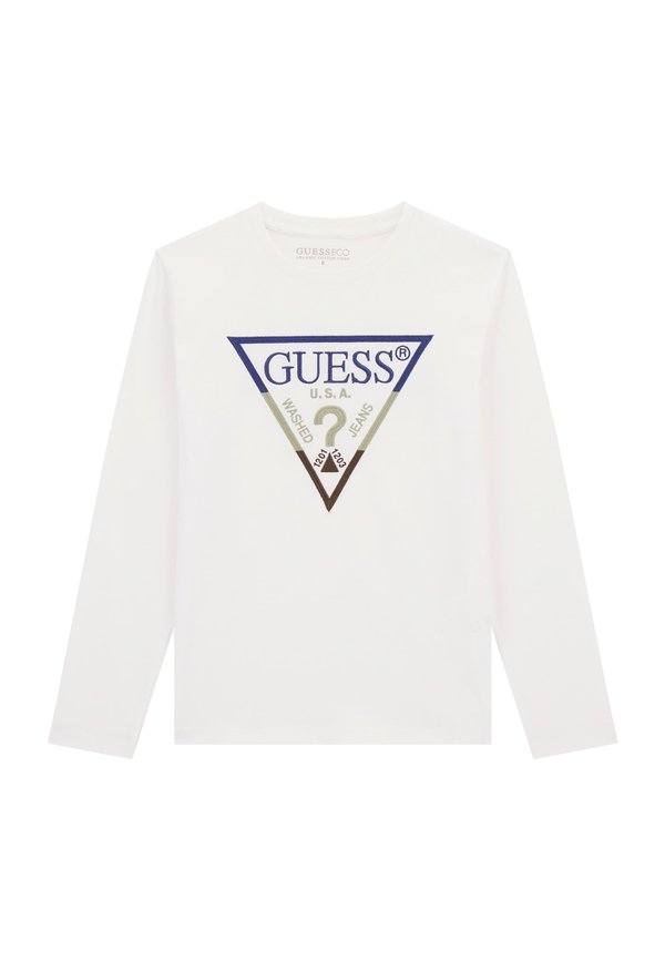 STICKEREI LOGO-DREIECK - Langarmshirt - weiß