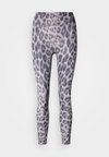 OPTIME ESSENTIALS WORKOUT LEOPARD 7/8 - Κολάν - ice purple/shadow navy