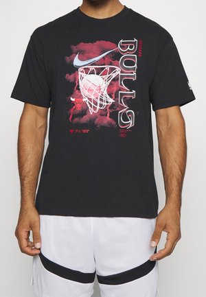 T-shirt med print - black